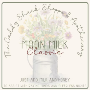 Classic Moon Milk herbal drink blend label