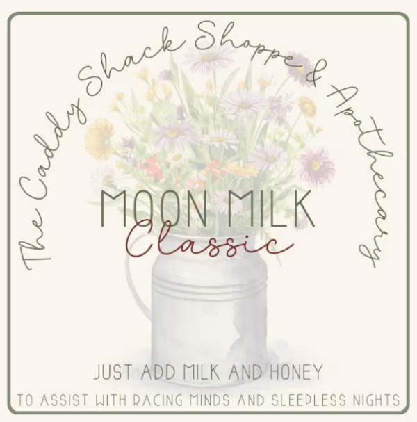 Classic Moon Milk herbal drink blend label