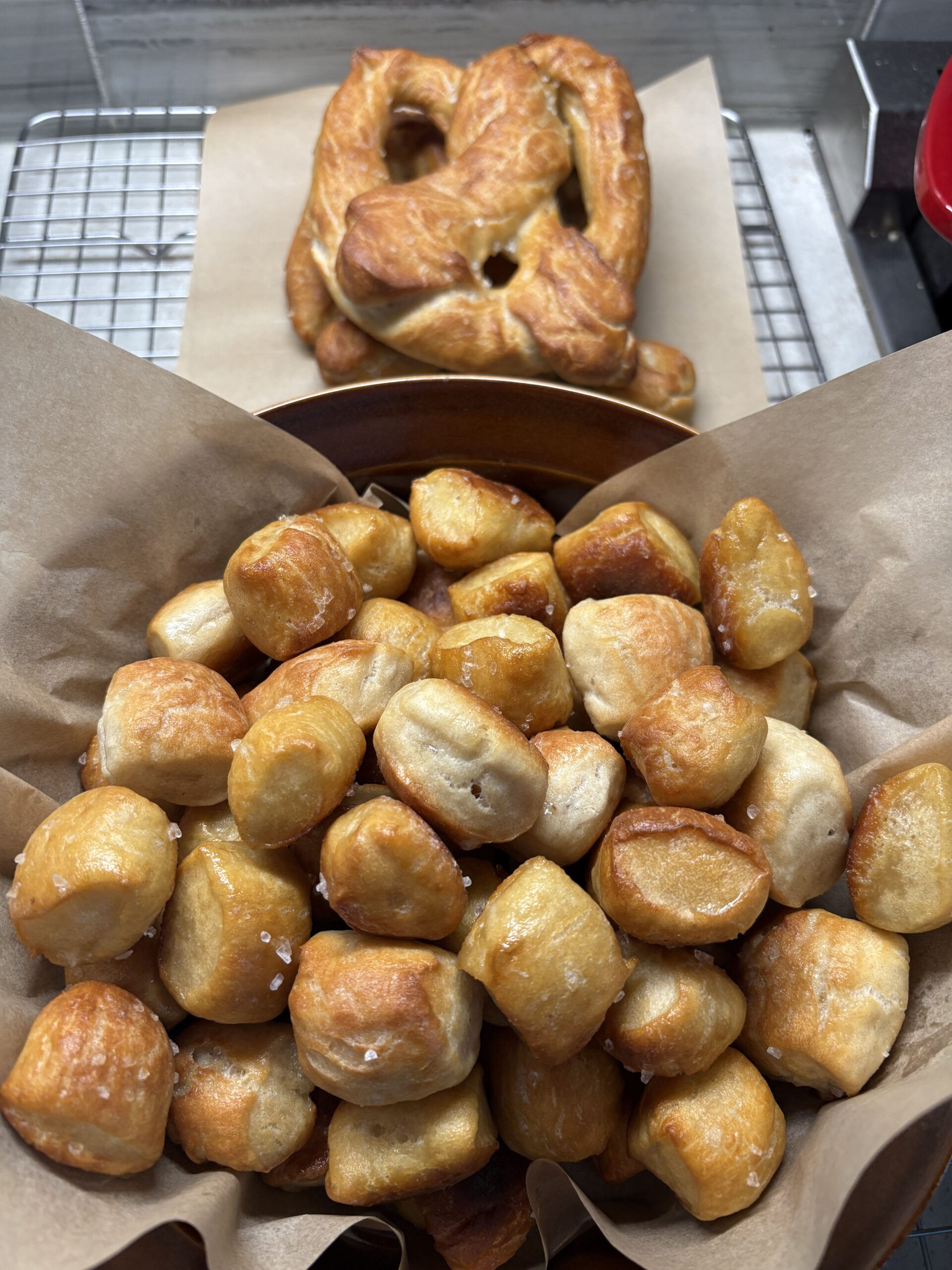 Sourdough Pretzel Nuggets for a Snow Day