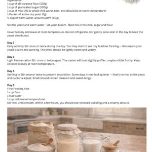 Amish Friendship Bread Starter Recipe Card (Printable)